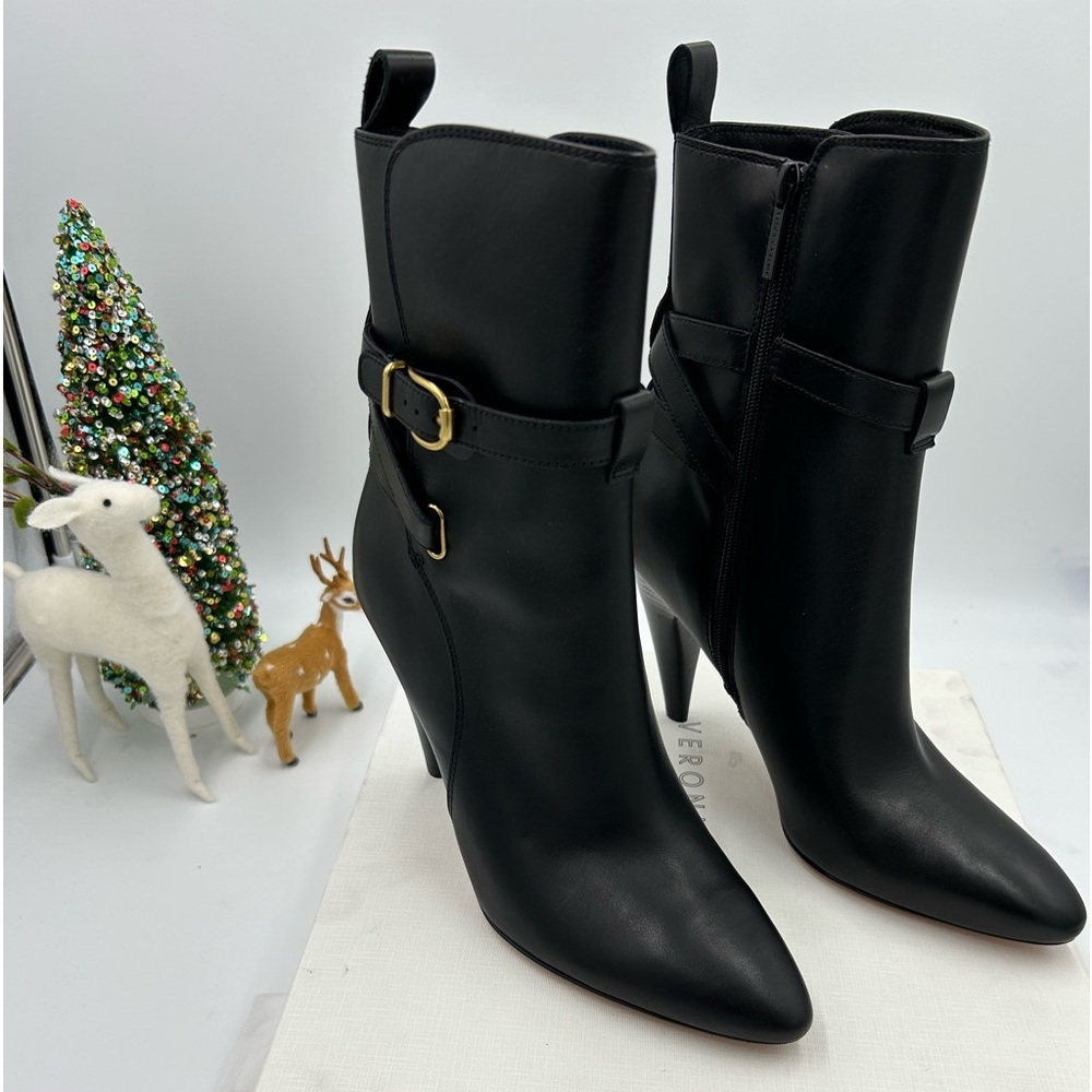 Veronica Beard Black Ankle Boots